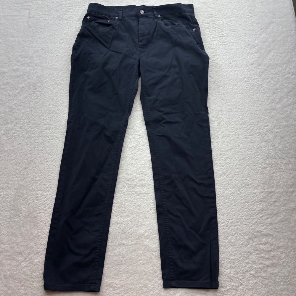 Brooks Brothers Slim Fit Navy Blue Chino Pants Mens 32x32 Stretch Cotton